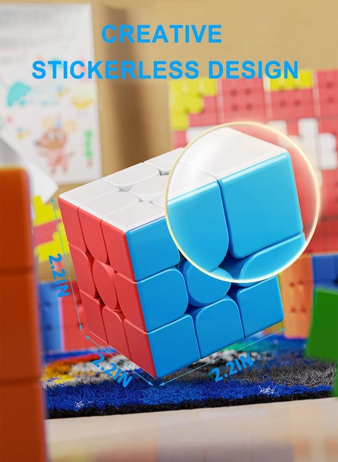 CFMOUR Speed Cube 3x3x3 - Moyu Meilong 3C, Stickerless Magic Cube 3x3, Fast Smooth Turning Vivid Colour 3D Puzzle Brain Toy Travel Games, Turns Quicker Than Original - Image 5